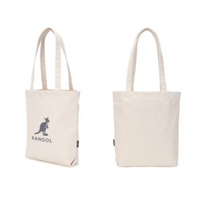  Kangol Flocking Simbol Canvas Eco Bag- Ivory 0041